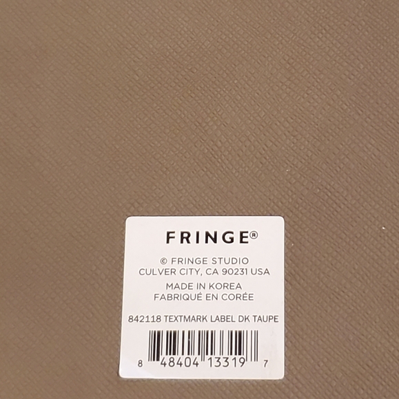 Fringe Studio Faux Leather Vegan Dark Taupe Notemark Gold Stamp Notebook Journal - Picture 9 of 9